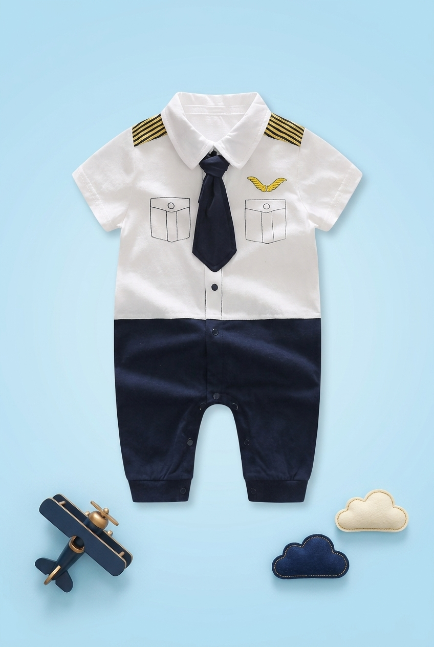 Little Pilot Romper styled photo